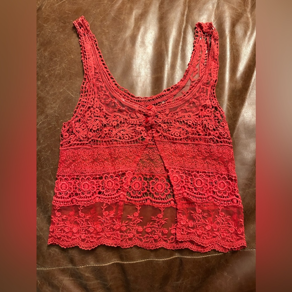 Urban Outfitters Kimchi Blue Lace Floral Top - Size XS